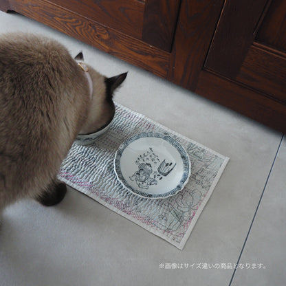 Vintage kantha kilt 멀티 매트【Blue-A】