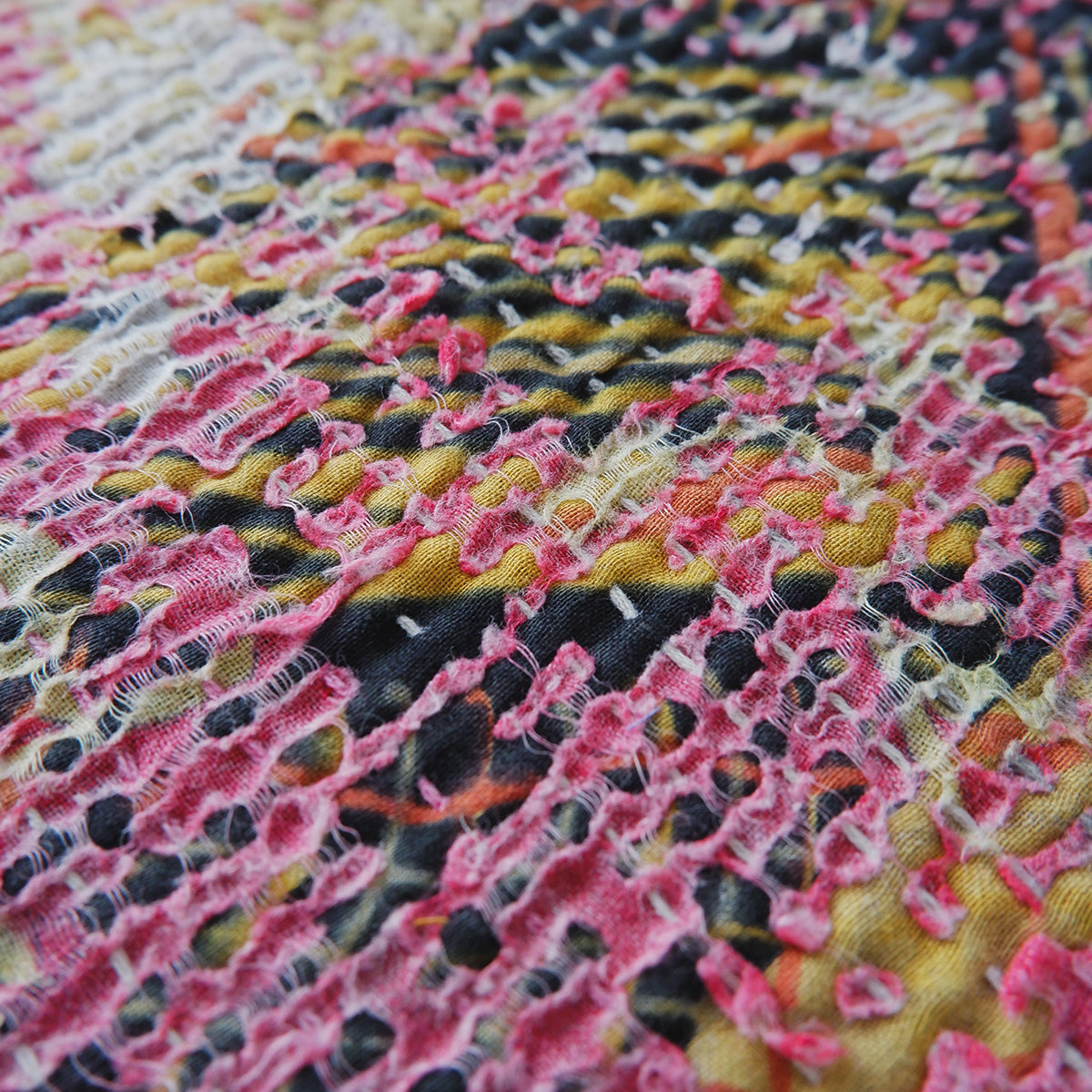 Vintage kantha kilt 멀티 매트【Blue-A】