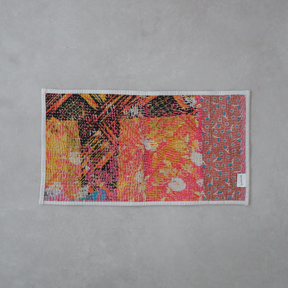 Vintage kantha kilt 멀티 매트【Blue-A】