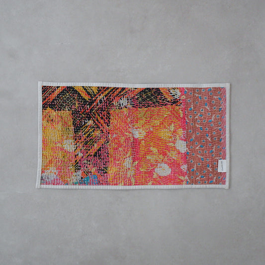 Vintage kantha kilt 멀티 매트【Blue-A】