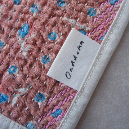 Vintage kantha kilt 멀티 매트【Blue-A】