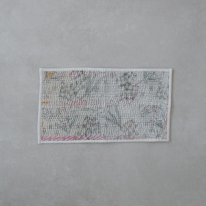 Vintage kantha kilt 멀티 매트[Blue×Green-A]