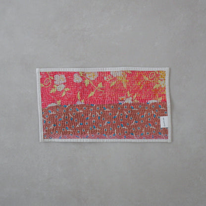 Vintage kantha kilt 멀티 매트[Blue×Green-A]