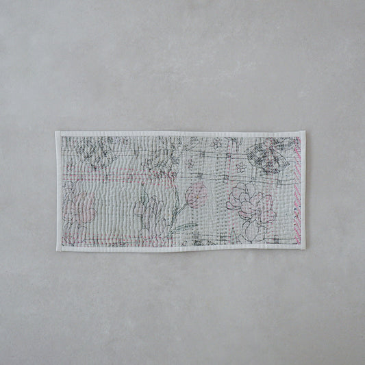 Vintage kantha kilt 멀티 매트[Blue×Green-A]