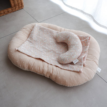 고양이를 위한 제습 마쿠라【핸드 블록 프린트/Gray】