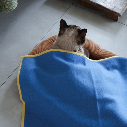 〈New color〉Wool Cat Blanket (ウールキャットブランケット)【Blue】