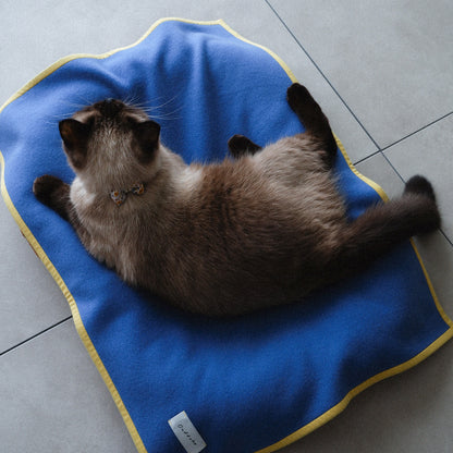 〈New color〉Wool Cat Blanket (ウールキャットブランケット)【Blue】