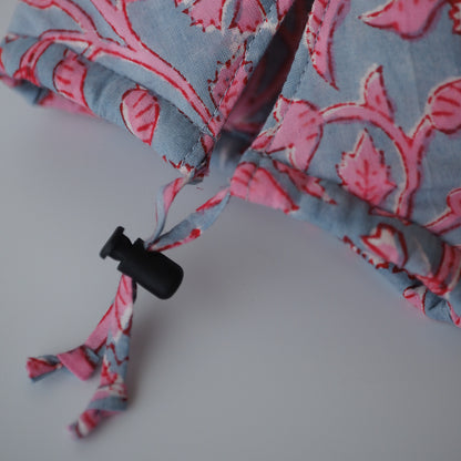 猫のやわらかエリザベスカラー【ハンドブロックプリント/ダスティブルー】