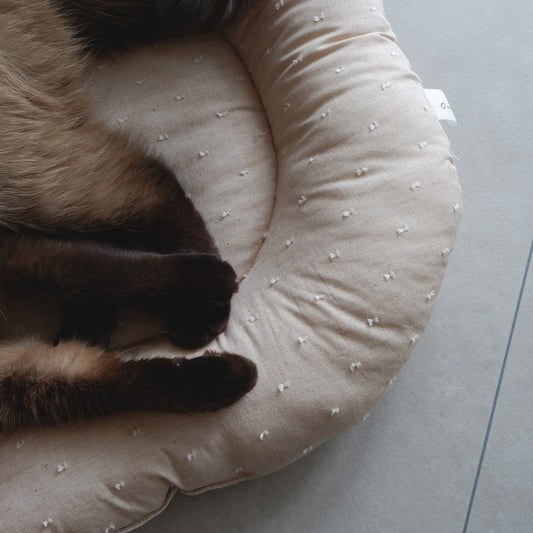Fabric bed/undyed organic cotton [Apricot]
