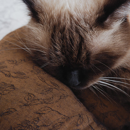 〈11/11(Tue) 발매〉Fabric bed(패브릭 베드)【Jacquard Flower/Brown】