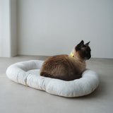 Fabric Bed [Pincheck/White]