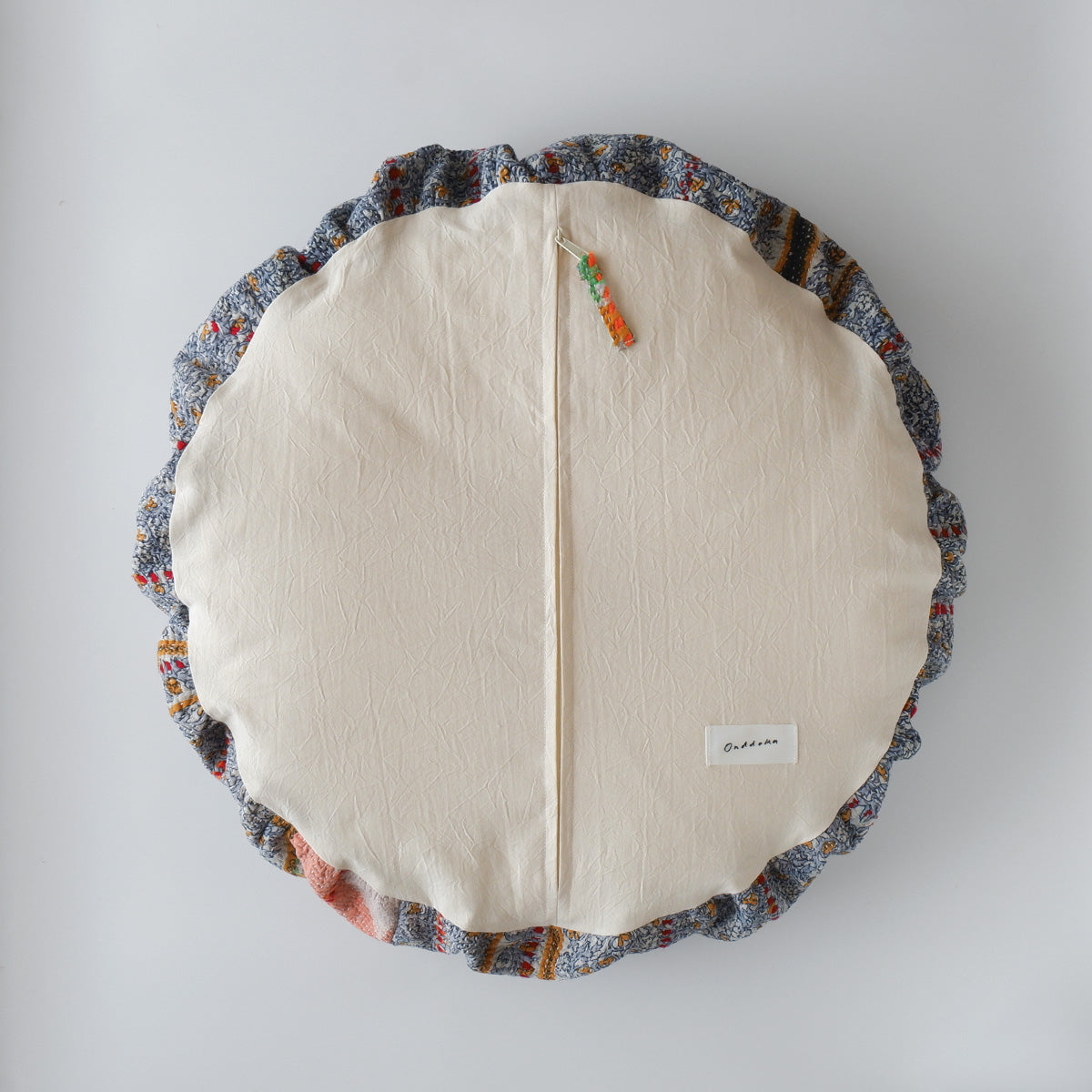〈Vintage kantha quilt〉Pouf Cat Bed【Blue Flower-B】