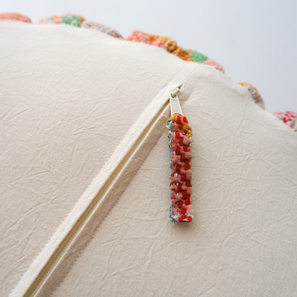 〈Vintage kantha quilt〉Pouf Cat Bed【Blue Flower-C】
