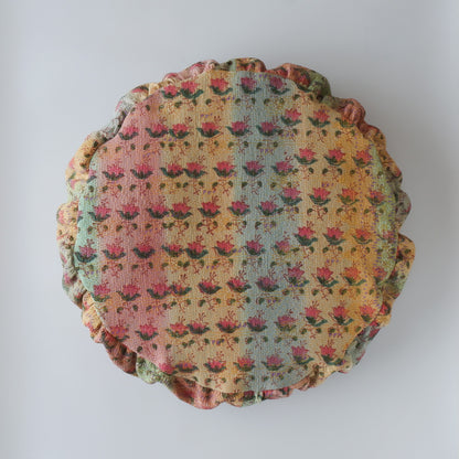 〈Vintage kantha quilt〉Pouf Cat Bed【Block Print-E】