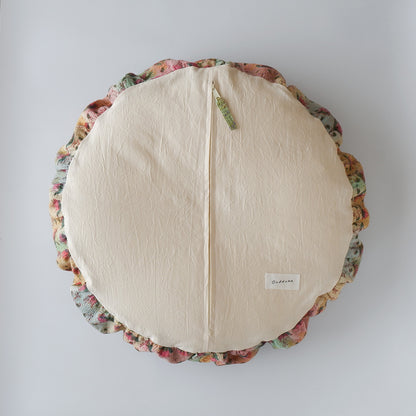 〈Vintage kantha quilt〉Pouf Cat Bed【Block Print-E】