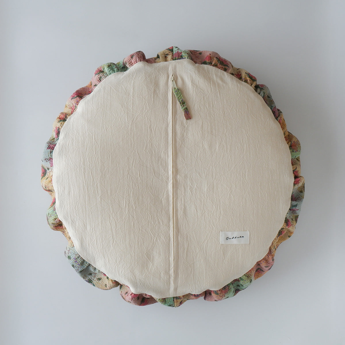 〈Vintage kantha quilt〉Pouf Cat Bed【Block Print-F】