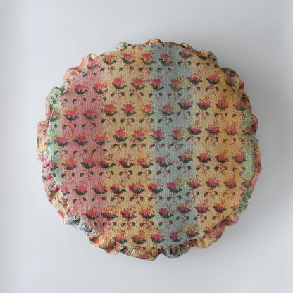 〈Vintage kantha quilt〉Pouf Cat Bed【Block Print-G】