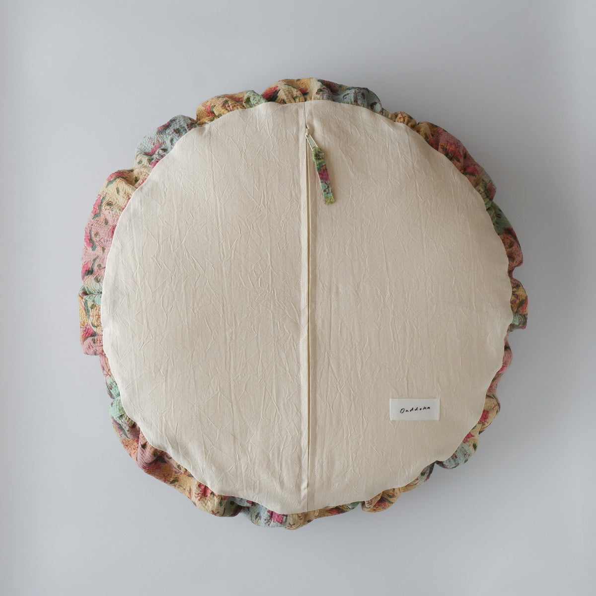〈Vintage kantha quilt〉Pouf Cat Bed【Block Print-G】