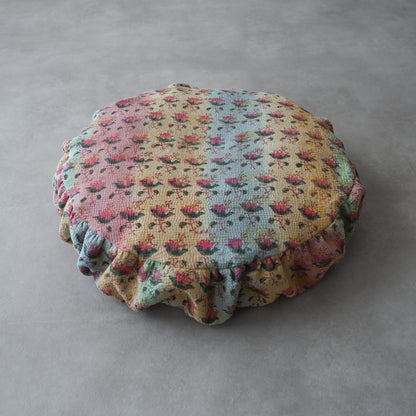 〈Vintage kantha quilt〉Pouf Cat Bed【Block Print-G】