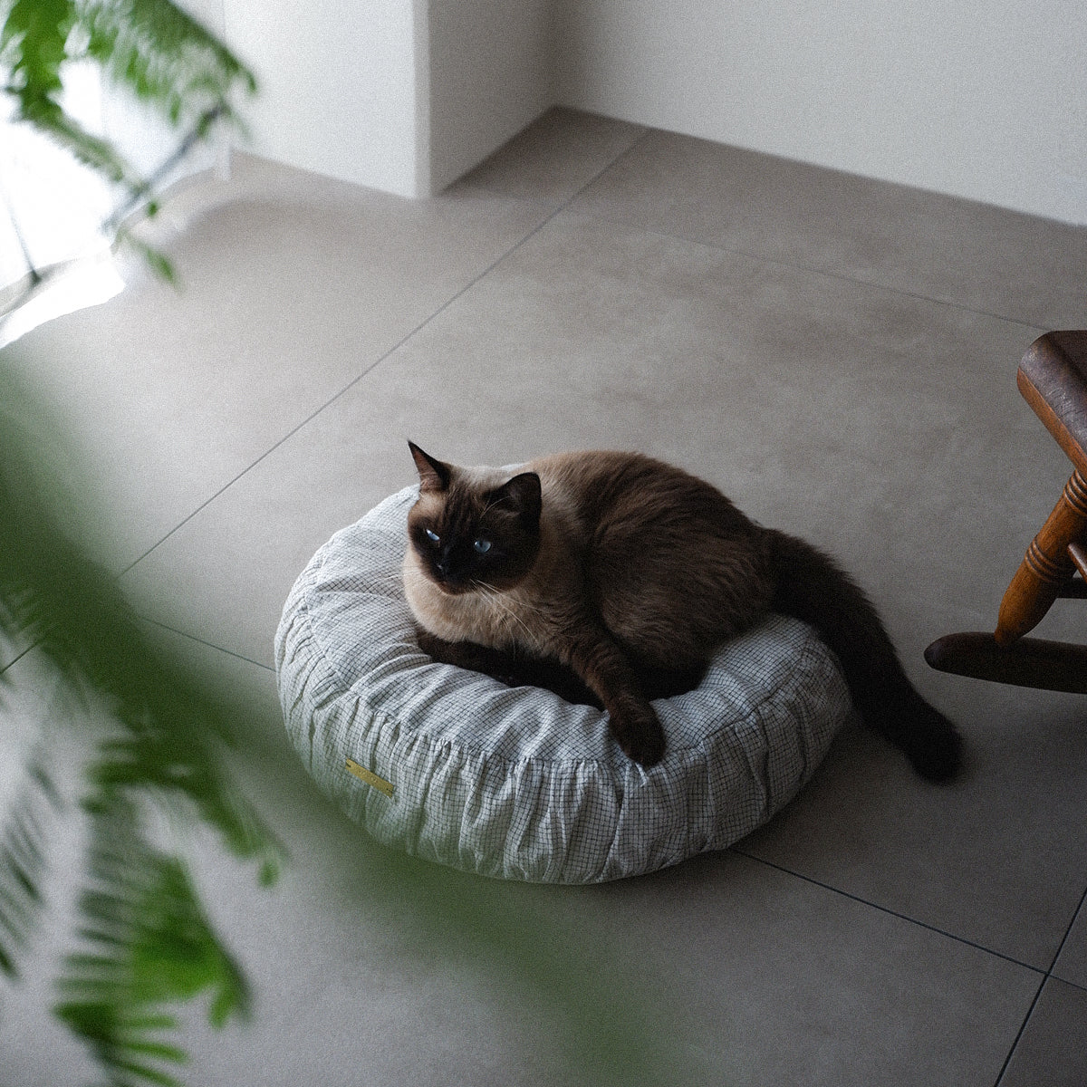 Pouf Cat Bed〈Order Name Plate付き〉