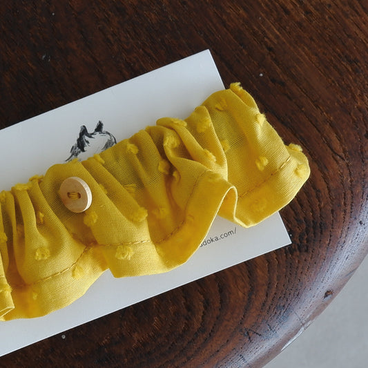 고양이 친화적 인 코튼 목걸이 / 프릴 【닷 미니언 / 메리 골드】 