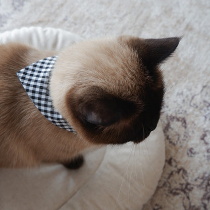 猫にやさしいスタイカラー【ギンガム/Black】
