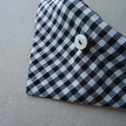 猫にやさしいスタイカラー【ギンガム/Black】