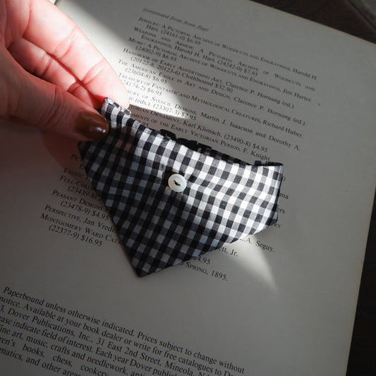 猫にやさしいスタイカラー【ギンガム/Black】