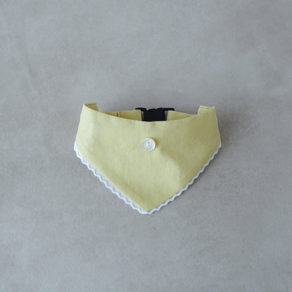 猫にやさしいスタイカラー【Trim Lace/カナリーイエロー】