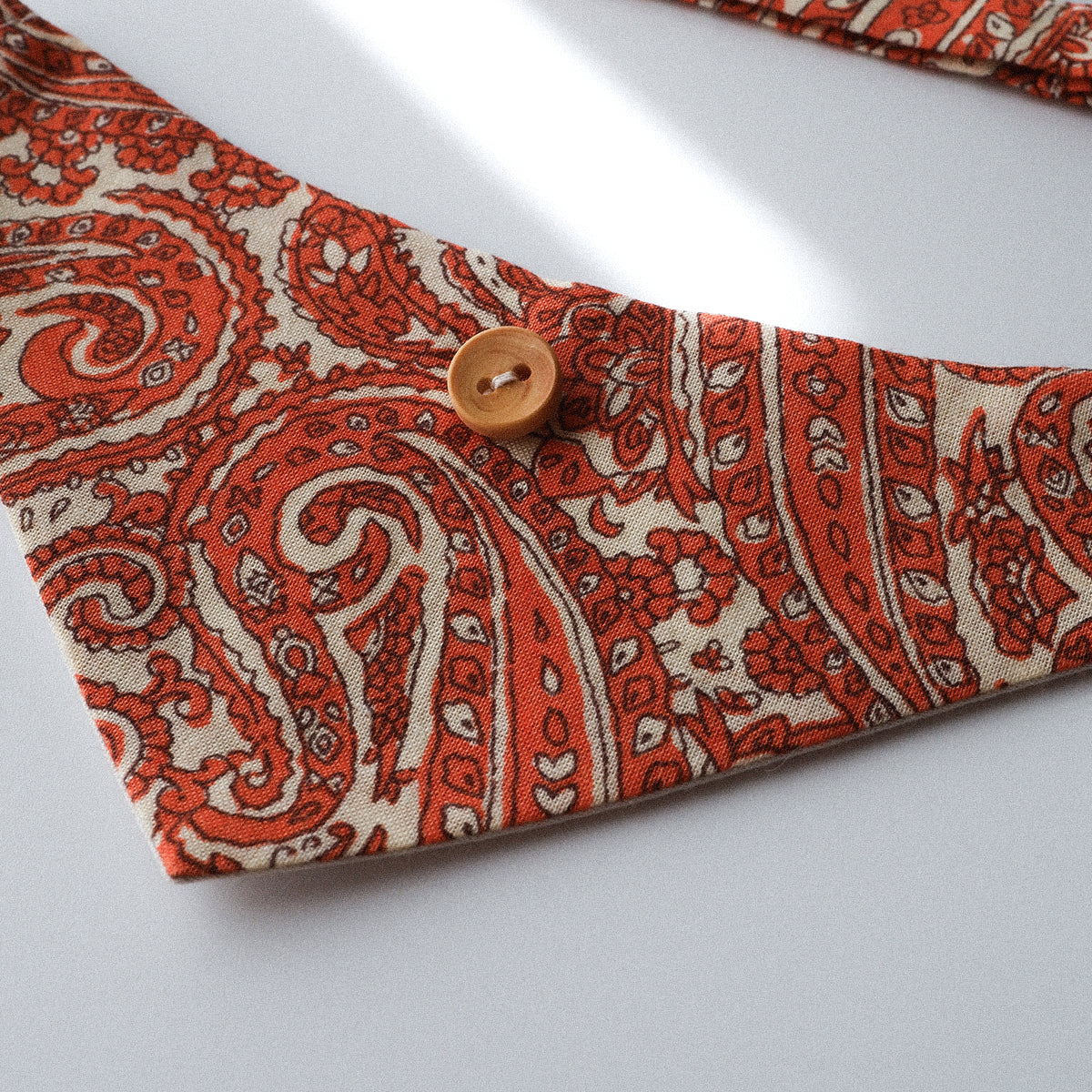 猫にやさしいスタイカラー【Paisley scarf/OR】