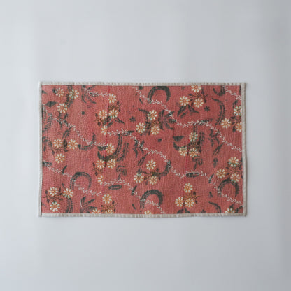 〈Vintage kantha quilt〉フードマット【Block Print-A】