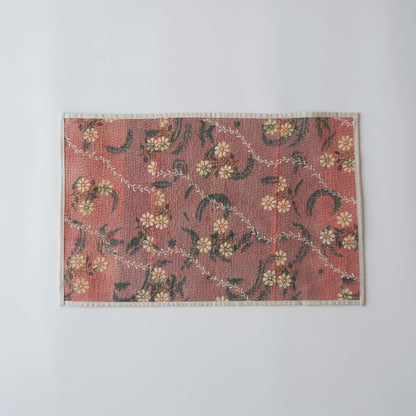 〈Vintage kantha quilt〉フードマット【Block Print-B】