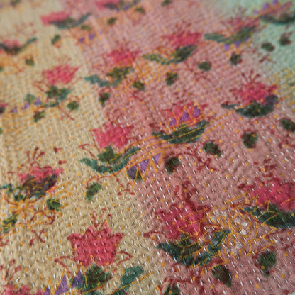 〈Vintage kantha quilt〉フードマット【Block Print-B】