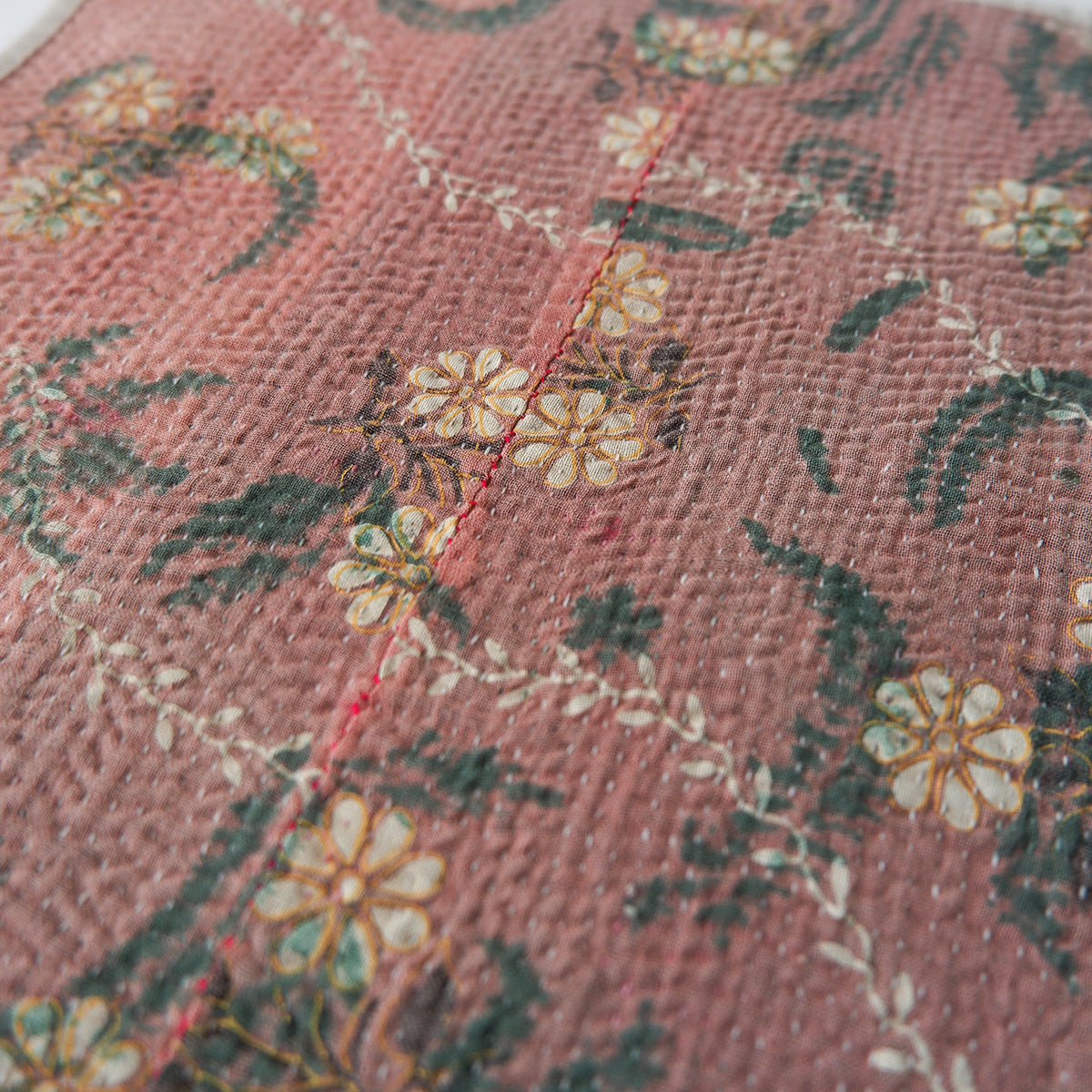 〈Vintage kantha quilt〉フードマット【Block Print-B】