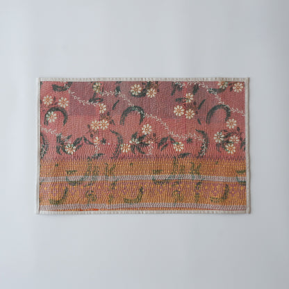 〈Vintage kantha quilt〉フードマット【Block Print-C】