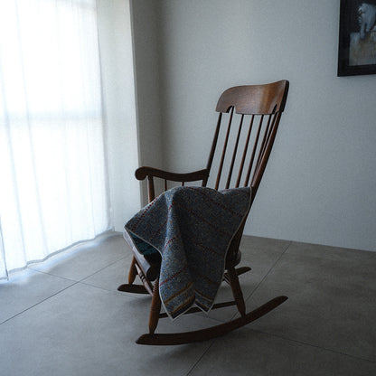 〈Vintage kantha quilt〉マルチマット【Blue Flower-J】