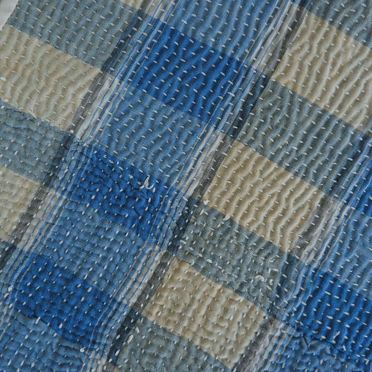 Vintage kantha kilt 멀티 매트[Blue-B]