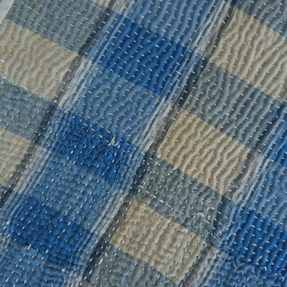 Vintage kantha kilt 멀티 매트[Blue-B]