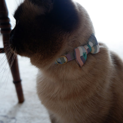 猫にやさしいコットン首輪/リボン【Liberty/Maksimus BU】