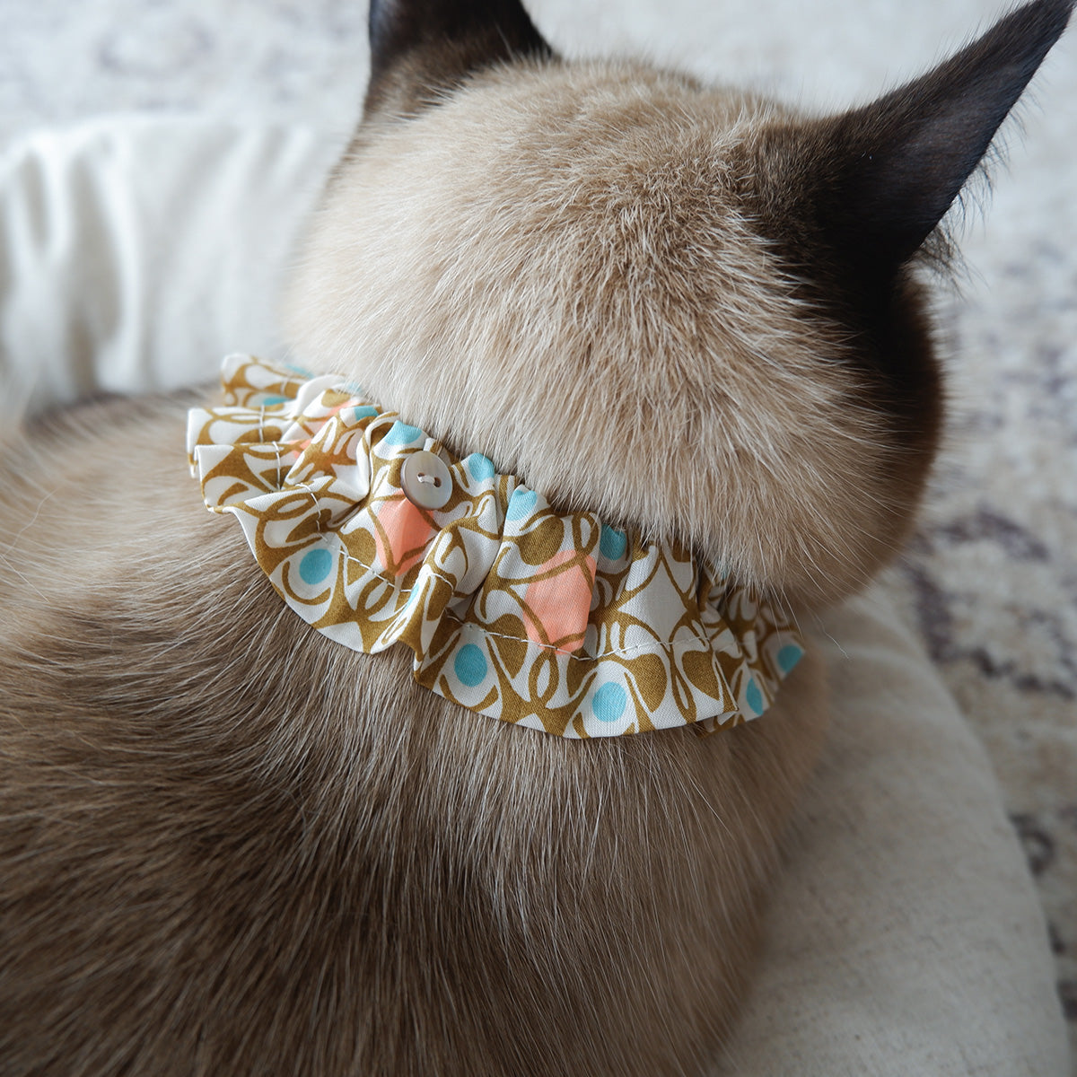 고양이 친화적인 코튼 목걸이/프릴【Liberty/Wimbrell Posy】