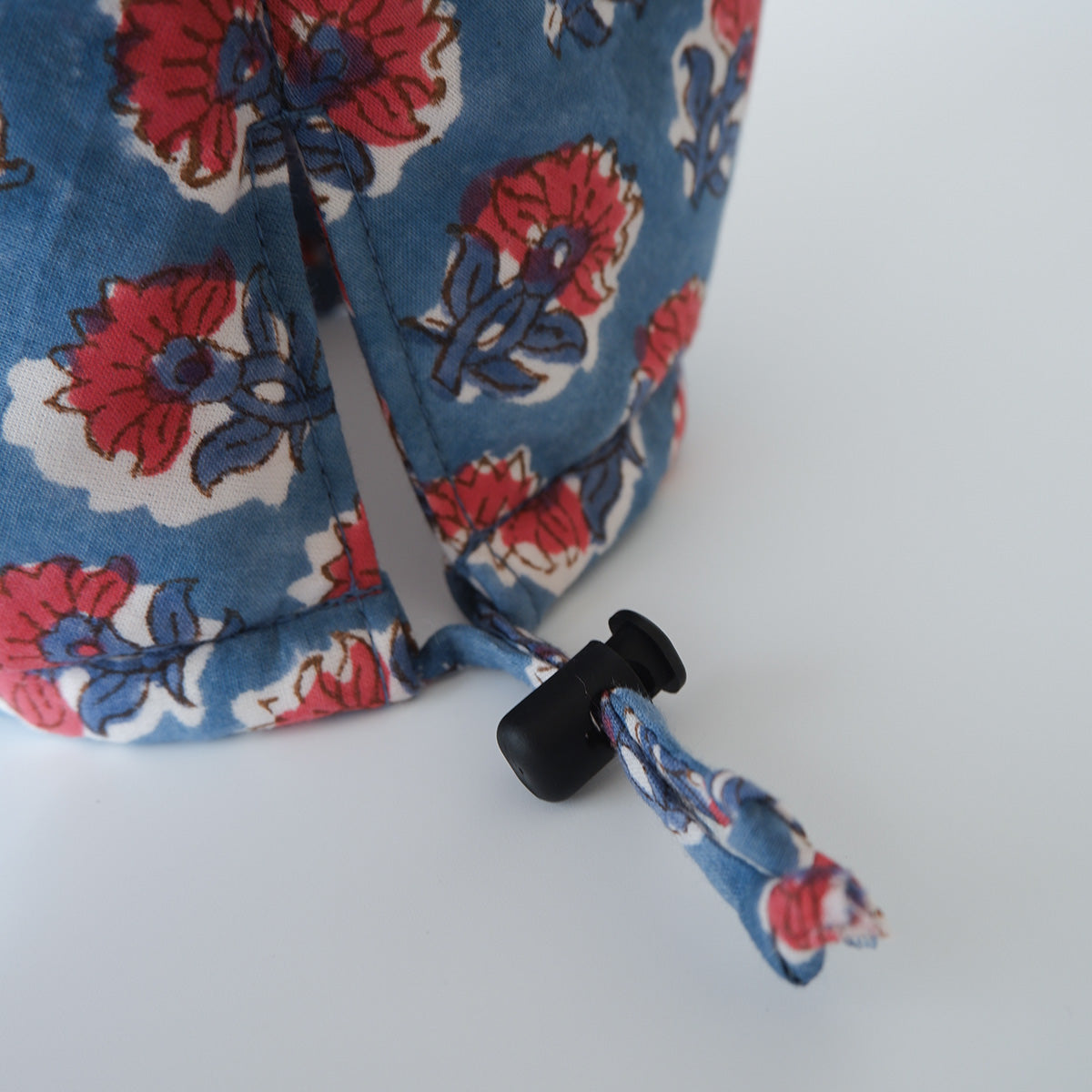 猫のやわらかエリザベスカラー【ハンドブロックプリント/Mist Blue】