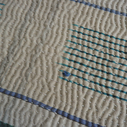 Vintage kantha kilt 멀티 매트【Green-B】