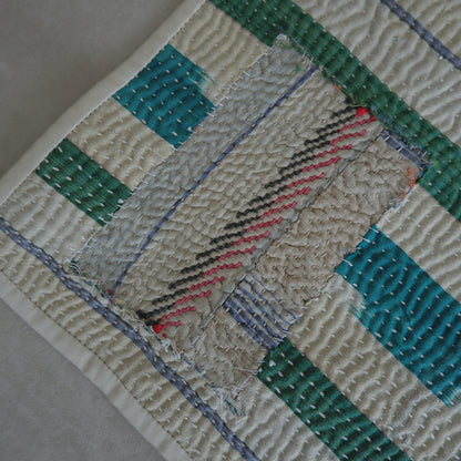 Vintage kantha kilt 멀티 매트【Green-A】