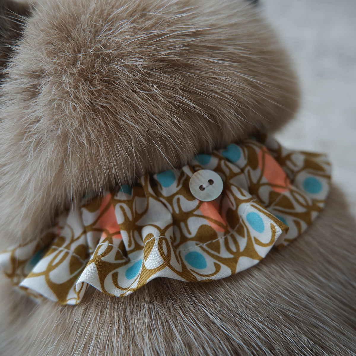 고양이 친화적인 코튼 목걸이/프릴【Liberty/Wimbrell Posy】