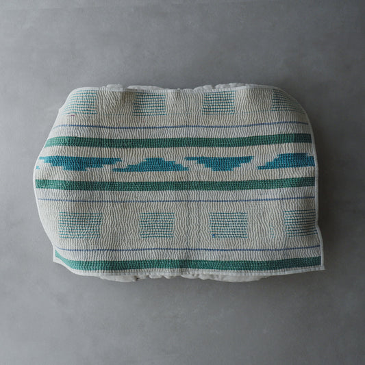 Vintage kantha kilt 멀티 매트【Green-B】
