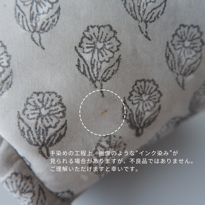 猫のやわらかエリザベスカラー【ハンドブロックプリント/Beige×Pink】