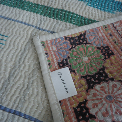 Vintage kantha kilt 멀티 매트【Green-B】