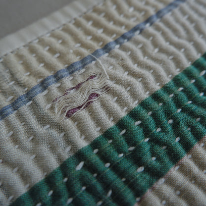 Vintage kantha kilt 멀티 매트【Green-A】