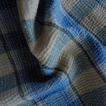 Vintage kantha kilt 멀티 매트[Blue-B]