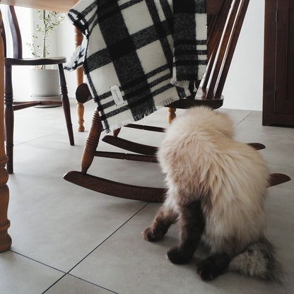Wool Cat Blanket (ウールキャットブランケット)【チェックループツイード】